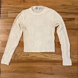 Zara Cream Floral Long Sleeve Top